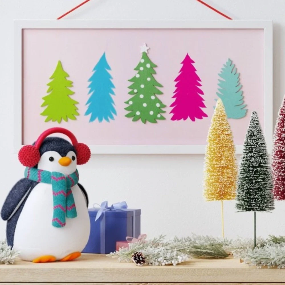 Target Pink Wood Christmas Tree Sign / Picture